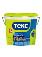 Краска для стен и потолков латексная Текс, глубокоматовая, белая, 7 кг