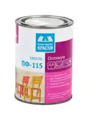 Эмаль ПФ-115 Ленинградские краски Оптимум, алкидная, матовая, 0,9 кг, белая