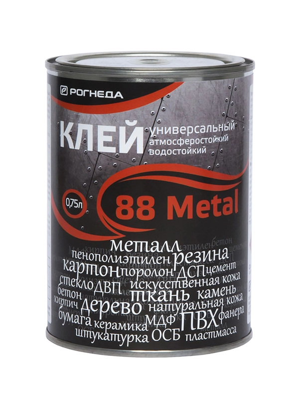 Клей универсальный водостойкий Рогнеда 88-Metal, 0,75 л