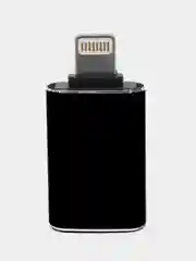 Черный otg переходник с Lightning USB, переходник для телефона, macbook, флешки цвет красный