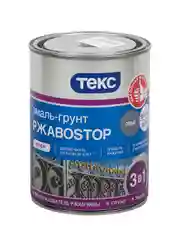 Грунт-эмаль по ржавчине Текс Профи РжавоStop, глянцевая, 0,9 кг, серая