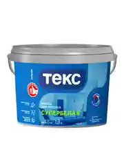 Краска для потолка Текс Профи, глубокоматовая, супербелая, 1,8 л