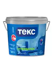 Краска для потолка Текс Профи, глубокоматовая, супербелая, 4,5 л