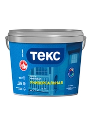 Эмаль универсальная акриловая Текс Профи, матовая, база A, белая, 2,7 л
