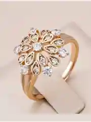 Лимонный кольцо женское позолоченное