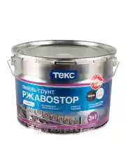 Грунт-эмаль по ржавчине Текс Профи РжавоStop, глянцевая, 10 кг, черная