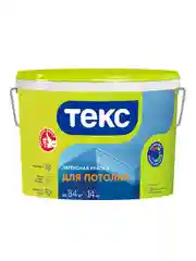 Краска для потолков латексная, Текс, глубокоматовая, белая, 14 кг