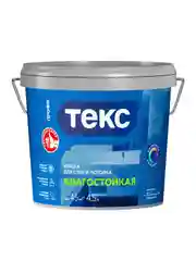 Краска для стен и потолков Текс Профи, влагостойкая, база A, белая, 4,5 л
