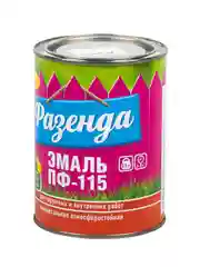 Эмаль ПФ-115 Ленинградские краски Фазенда, алкидная, глянцевая, 0,9 кг, красная