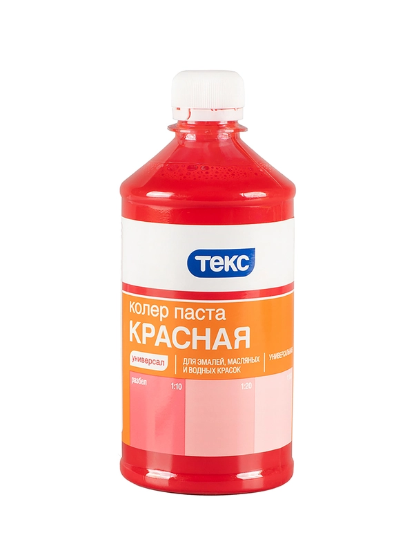 Колер паста Текс Универсал №01, красная, 0,5 л