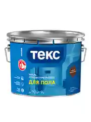 Эмаль для пола Текс Профи, алкидно-уретановая, глянцевая, 9 л, красно-коричневая