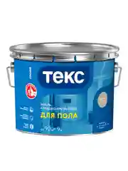 Эмаль для пола Текс Профи, алкидно-уретановая, глянцевая, 9 л, светло-серая