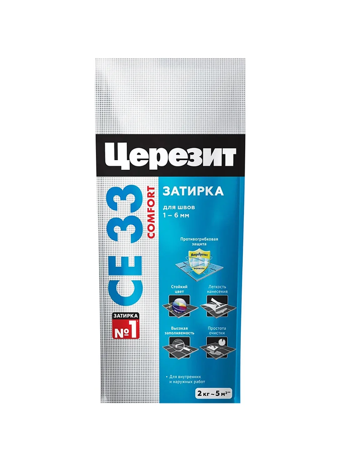 Затирка Церезит (Ceresit) CE 33 Comfort №41, натура, 2 кг