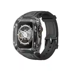 Черный ремешок для Apple Watch/Эпл Вотч 40 мм-49 мм, полиуретановый Series 4-9/Ultra 1/2