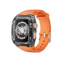 Оранжевый ремешок для Apple Watch/Эпл Вотч 40 мм-49 мм, полиуретановый Series 4-9/Ultra 1/2