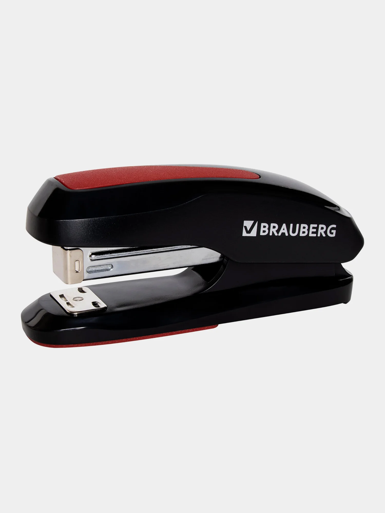 Степлер №24/6, 26/6 BRAUBERG "Extra", до 30 листов, черно-красный, 229085