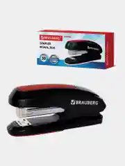 Степлер №24/6, 26/6 BRAUBERG "Extra", до 30 листов, черно-красный, 229085