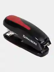 Степлер №24/6, 26/6 BRAUBERG "Extra", до 30 листов, черно-красный, 229085