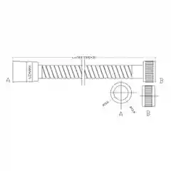 Шланг для душа Lemark LE8032S, растяжной, сталь, 1,5 - 2 м, хром