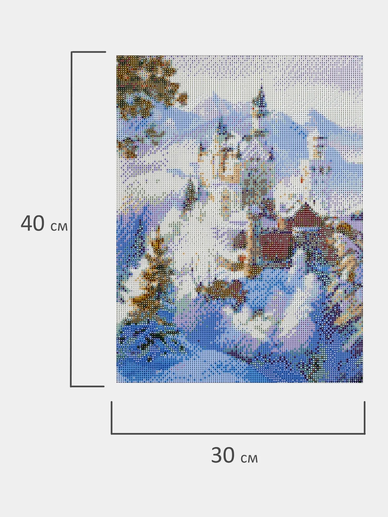 Алмазная мозаика Остров Сокровищ Замок, 663853, без подрамника 30x40 см, картина стразами