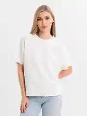 Белый футболка оверсайз укороченная
