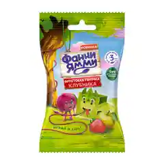 Фруктовые кусочки Фанни Ямми, яблоко, клубника, 15 г