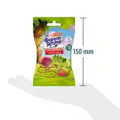 Фруктовые кусочки Фанни Ямми, яблоко, клубника, 15 г