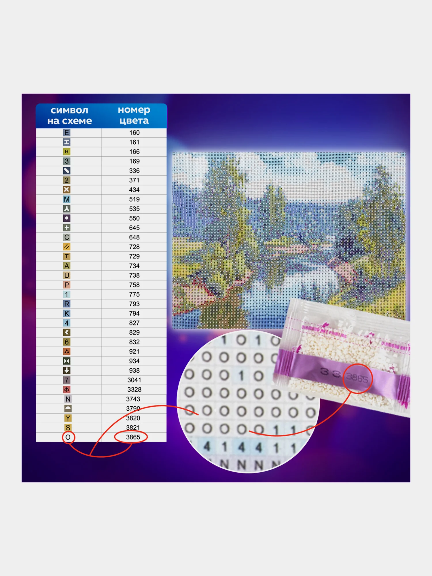 Алмазная мозаика Остров Сокровищ Река, 663851, без подрамника 30x40 см, картина стразами
