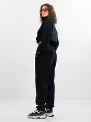 Черный костюм женский, тёплый, флисовый