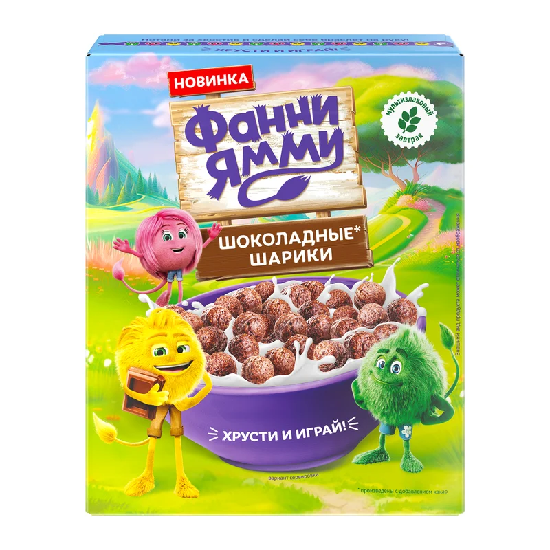 Шарики мультизлаковые Фанни Ямми, с какао, 200г