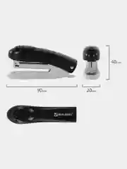 Степлер канцелярский, скобы №10 Brauberg "Original", с антистеплером, до 12 листов, черный