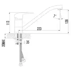 Смеситель для кухни Lemark Pramen LM3304C, однорычажный, хром