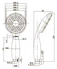 Лейка для душа Lemark LM8001C, 1 режим, хром