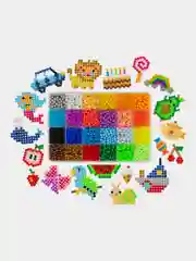 Аквамозаика Aqua Pixels 24 цвета 4200 бусин, с трафаретами, инструментами, Brauberg 664916