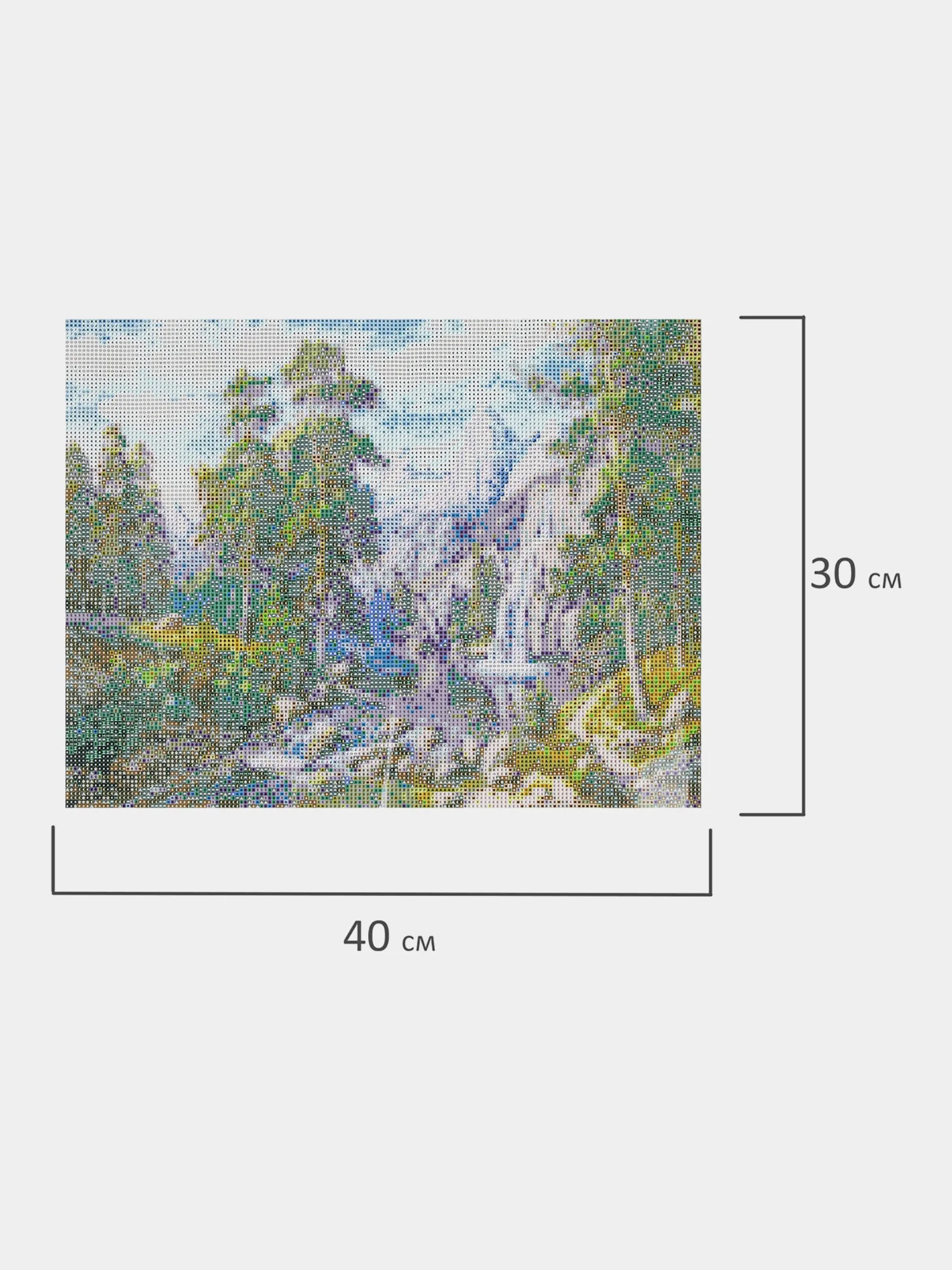 Алмазная мозаика Остров Сокровищ Водопад, 663857, без подрамника 30x40 см картина стразами