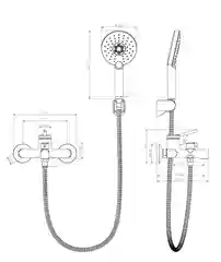 Смеситель для ванны с душем Lemark Minima LM3814C, однорычажный, хром
