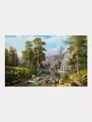 Алмазная мозаика Остров Сокровищ Водопад, 663857, без подрамника 30x40 см картина стразами