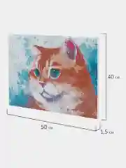 Алмазная мозаика Остров Сокровищ Кот, 663873, без подрамника 40x50 см, картина стразами
