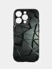 Тёмно-серый чехол для iPhone 16 Pro с принтом, с рисунком (Айфон 16 Про)