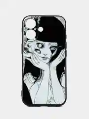 Белый чехол для iPhone 16 с принтом, с рисунком (Айфон 16)