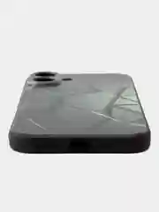Тёмно-серый чехол для iPhone 16 Plus с принтом, с рисунком (Айфон 16 Плюс)