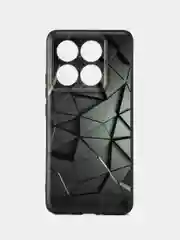 Тёмно-серый чехол для Xiaomi 14T Pro с принтом, с рисунком (Сяоми 14Т Про)