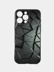 Тёмно-серый чехол для iPhone 16 Pro Max с принтом, с рисунком (Айфон 16 Про Макс)