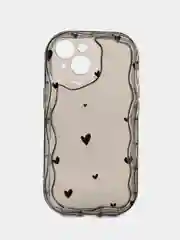 Черный чехлы для iPhone 11 / XR / 12 / 13 / 14 / 15 / Pro / Max прозрачный противоударный