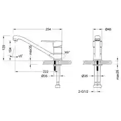 Смеситель для кухни Lemark Point LM0304C, однорычажный, хром