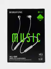 Серый наушники беспроводные BOROFONE BE58, внутриканальные, магнитные, Bluetooth V5.3, 15 часов