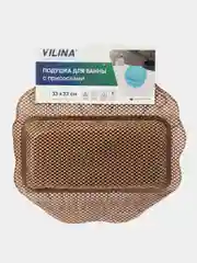 Светло-коричневый подушка для ванны массажная с присосками, 33 х 33 см