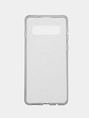 Ультратонкий силиконовый чехол затемненный с блесткамии для Samsung S10