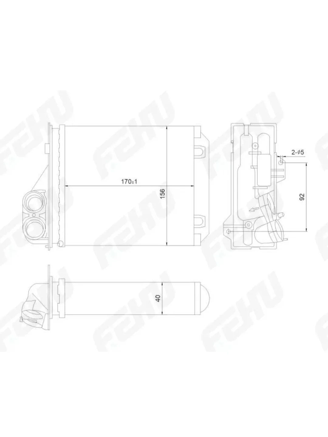 FRH1027m Радиатор отопителя (сборный) Lada Largus (12-)/Renault Logan (04-)