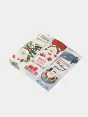 Алый наклейки новогодние для цветов и подарков